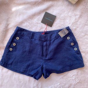 Cynthia Rowley Shorts.  Size 4.  Navy Blue.  100% Linen